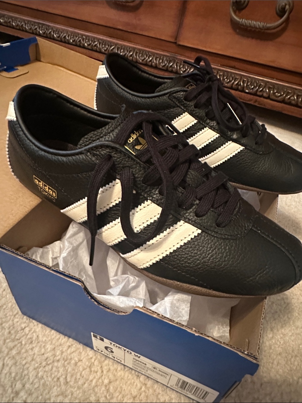 adidas Black with White Stripes Women’s Sneakers